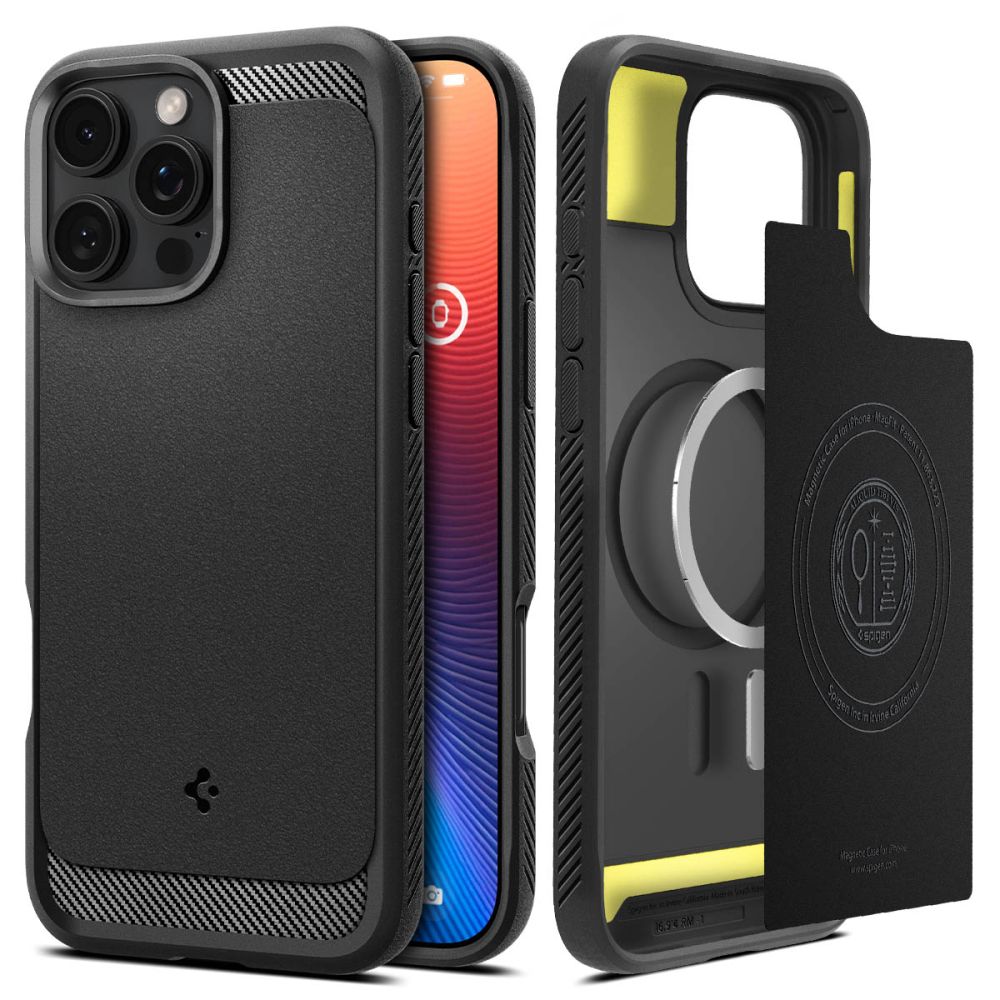 ETUI SPIGEN RUGGED ARMOR MAG MAGSAFE IPHONE 16 PRO MAX CZARNE