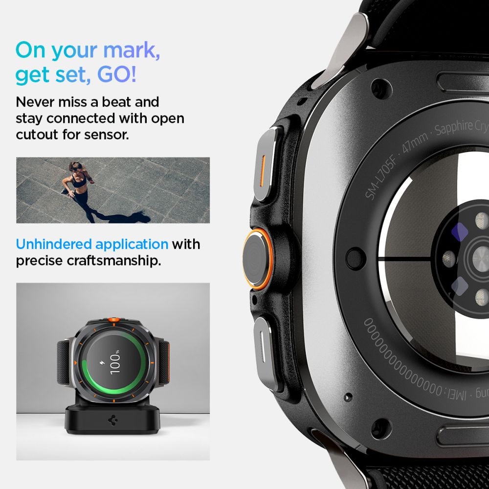 PASEK SPIGEN FIT LITE SAMSUNG GALAXY WATCH ULTRA (47 MM) BLACK CZARNY