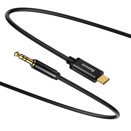 BASEUS KABEL AUDIO YIVEN M01 USB-C - JACK 3,5 MM 1,2 M CZARNY