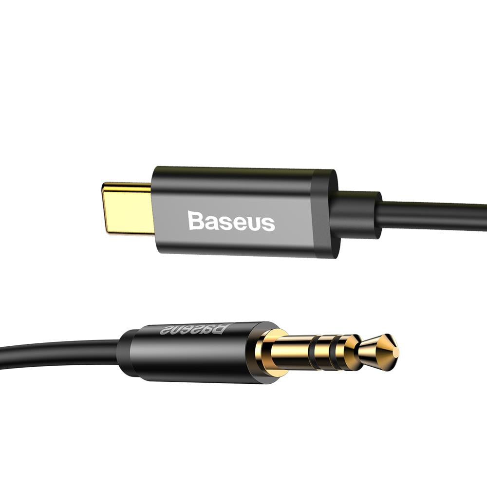 BASEUS KABEL AUDIO YIVEN M01 USB-C - JACK 3,5 MM 1,2 M CZARNY