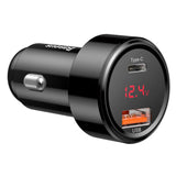 BASEUS ŁADOWARKA SAMOCHODOWA MAGIC PPS QC 3.0+ USB + PD CZARNA 45W