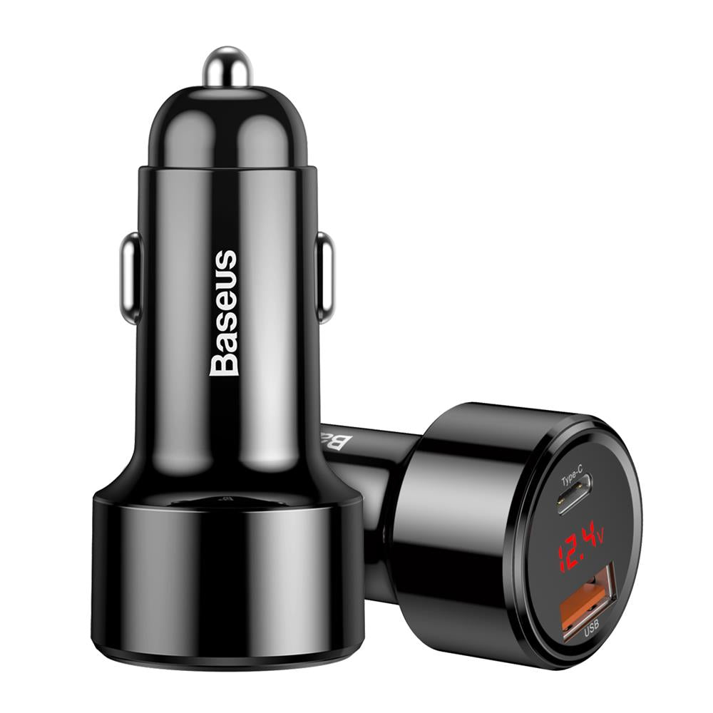 BASEUS ŁADOWARKA SAMOCHODOWA MAGIC PPS QC 3.0+ USB + PD CZARNA 45W