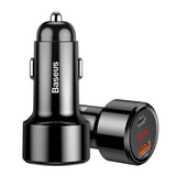 BASEUS ŁADOWARKA SAMOCHODOWA MAGIC PPS QC 3.0+ USB + PD CZARNA 45W