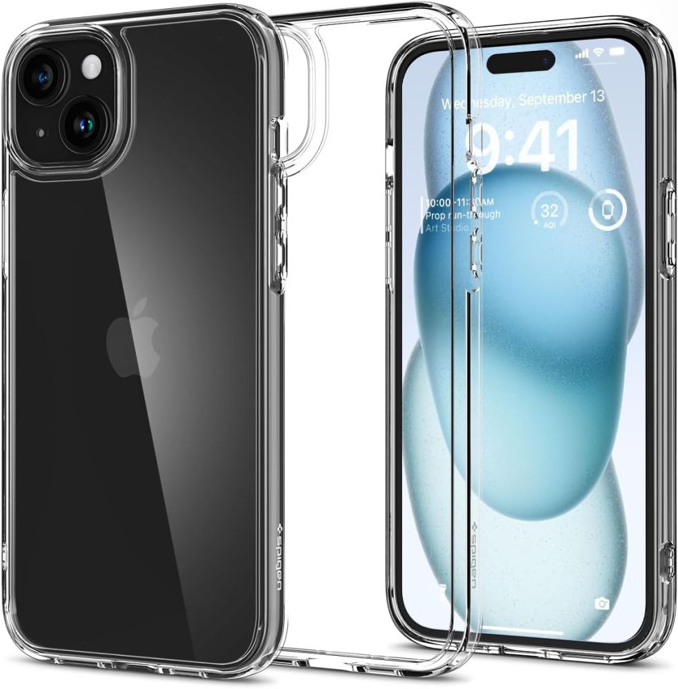 ETUI SPIGEN ULTRA HYBRID IPHONE 15 CRYSTAL CLEAR TRANSPARETNE