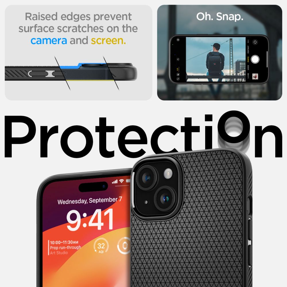 ETUI SPIGEN LIQUID AIR IPHONE 15 CZARNE