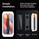SZKŁO HARTOWANE SPIGEN GLAS.TR ”EZ FIT” 2-PACK IPHONE 16 PRO MAX CLEAR TRANSPARETNE