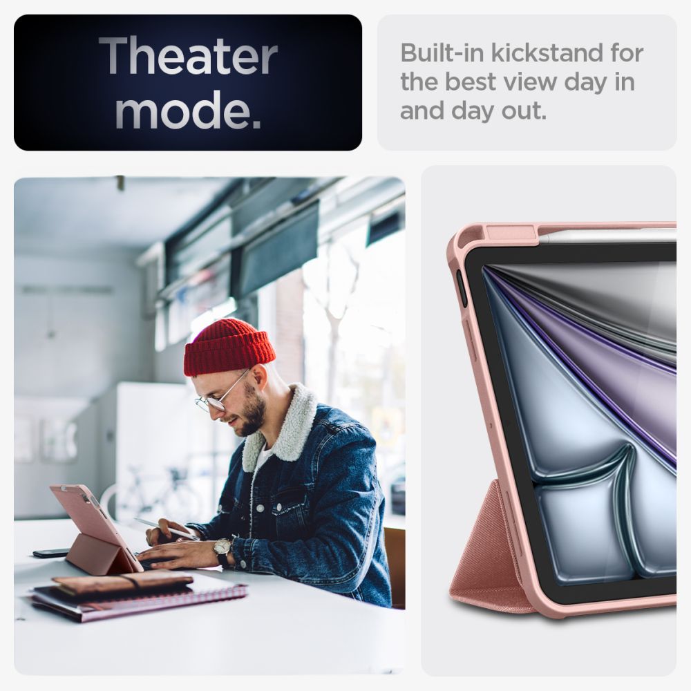ETUI SPIGEN URBAN FIT IPAD AIR 10.9” 4 / 5 / 2020-2022 / 11” 6 / 7 / 2024-2025 RÓŻOWO ZŁOTE