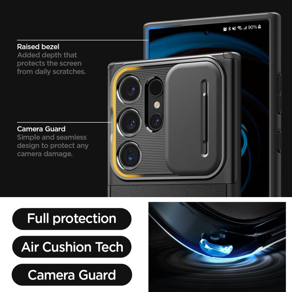 ETUI SPIGEN OPTIK ARMOR SAMSUNG GALAXY S24 ULTRA BLACK CZARNE