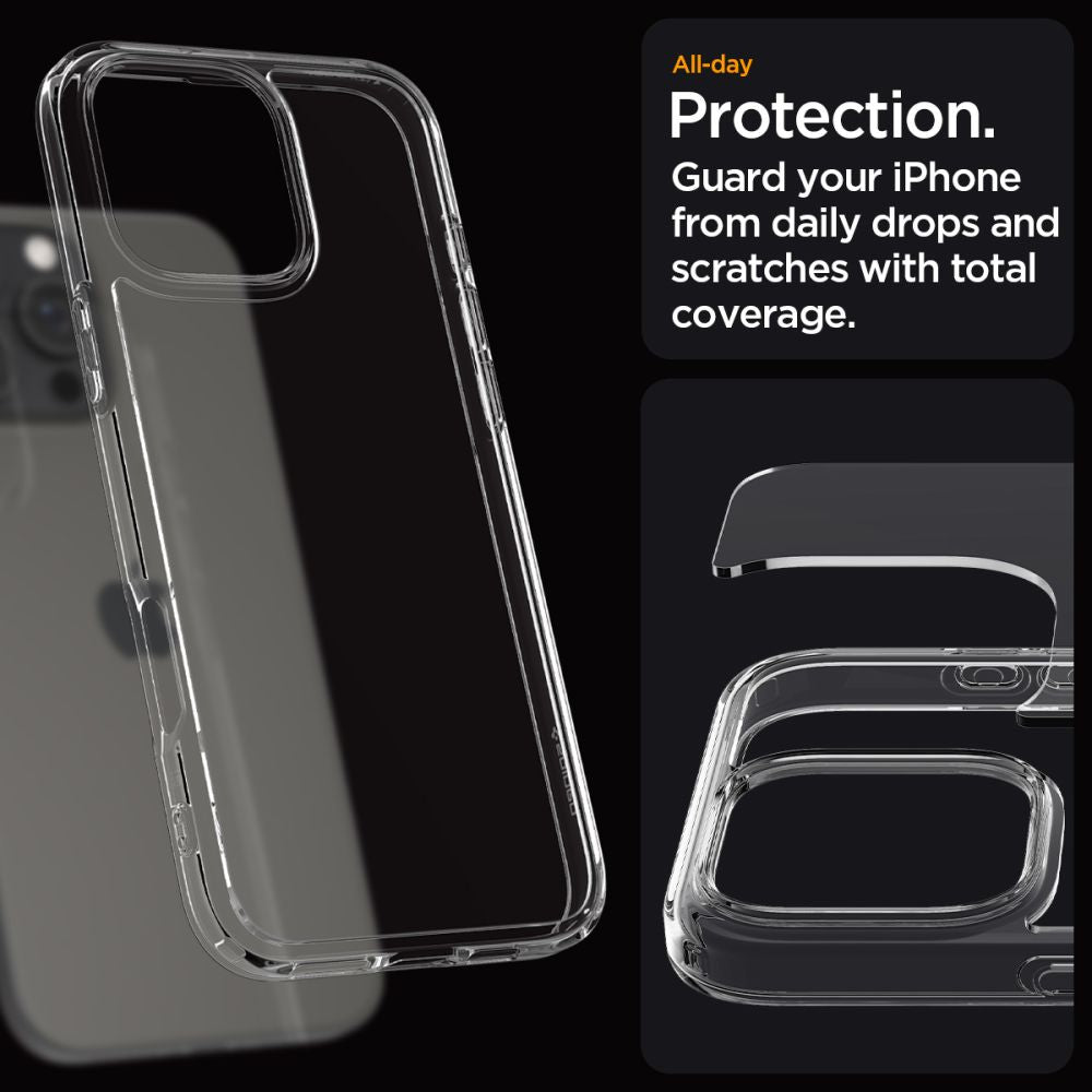 ETUI SPIGEN ULTRA HYBRID IPHONE 16 PRO CRYSTAL CLEAR TRANSPARETNE