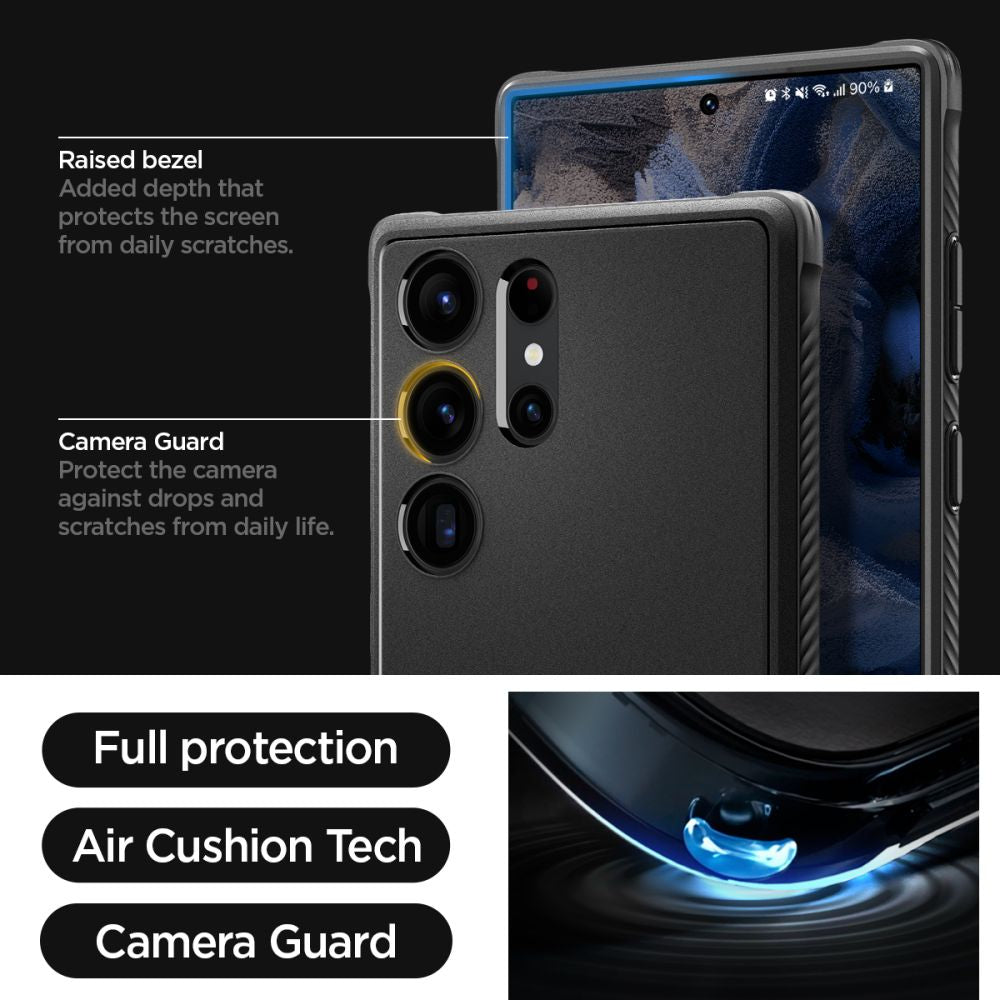 ETUI SPIGEN RUGGED ARMOR SAMSUNG GALAXY S23 ULTRA CZARNE