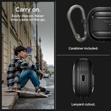 ETUI NA SŁUCHAWKI SPIGEN RUGGED ARMOR APPLE AIRPODS PRO 1 / 2 CZARNE