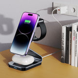 ŁADOWARKA INDUKCYJNA 3W1 TECH-PROTECT QI15W-A29 3IN1 MAGNETIC MAGSAFE WIRELESS CHARGER CZARNA