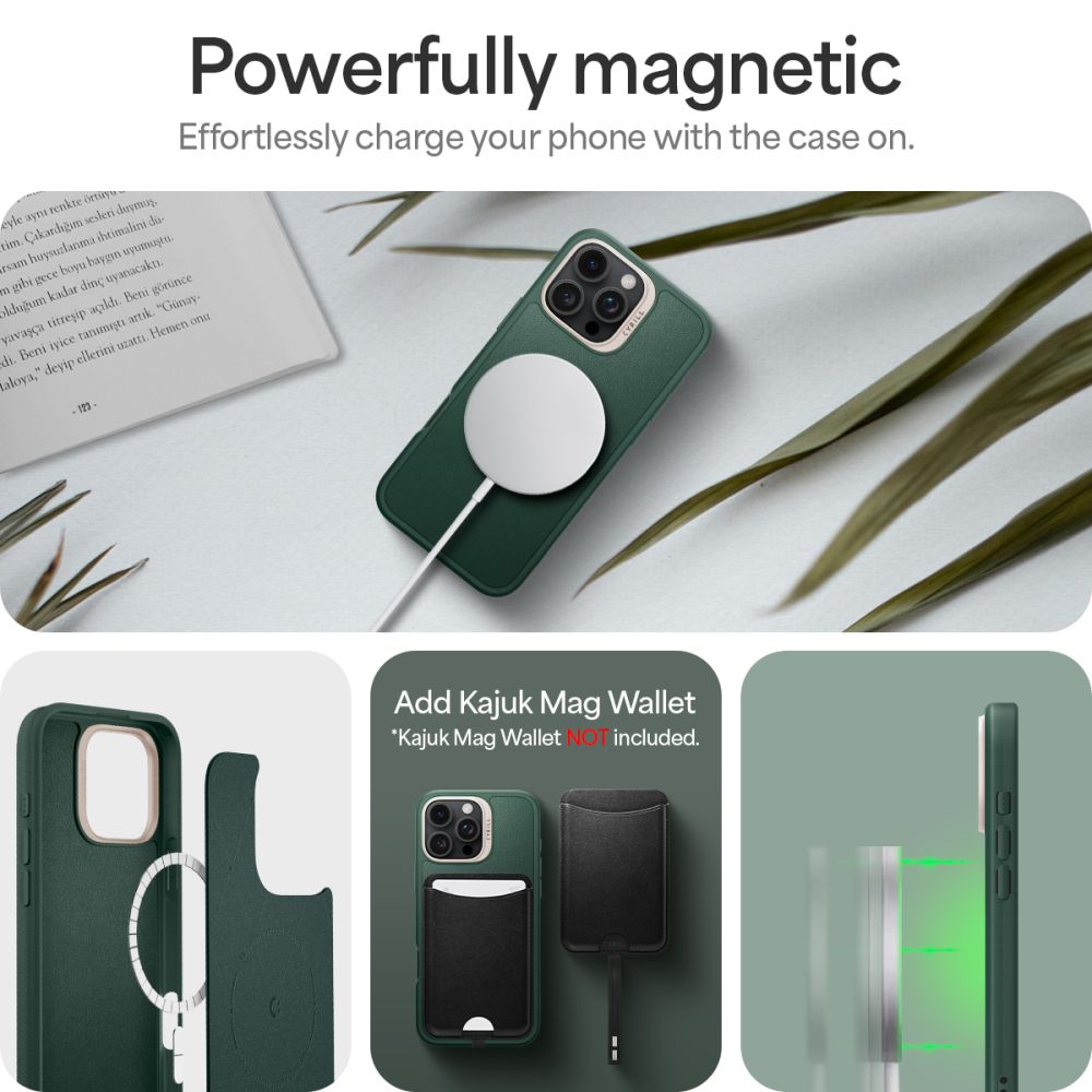 ETUI SPIGEN CYRILL KAJUK MAG MAGSAFE IPHONE 16 PRO FOREST GREEN ZIELONE