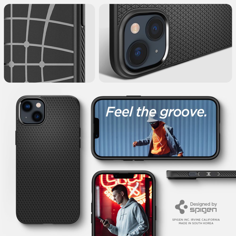 ETUI SPIGEN LIQUID AIR IPHONE 14 PLUS / 15 PLUS CZARNE