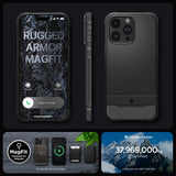 ETUI SPIGEN RUGGED ARMOR MAG MAGSAFE IPHONE 15 PRO MAX CZARNE