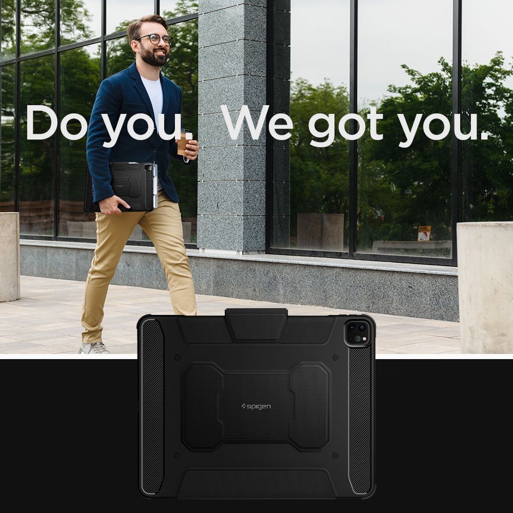 ETUI SPIGEN RUGGED ARMOR ”PRO” IPAD PRO 11” 2 / 3 / 4 / 2020-2022 CZARNY