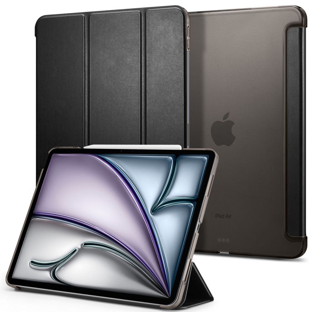 ETUI SPIGEN SMART FOLD IPAD AIR 13” 1 / 2 / 2024-2025 BLACK CZARNE