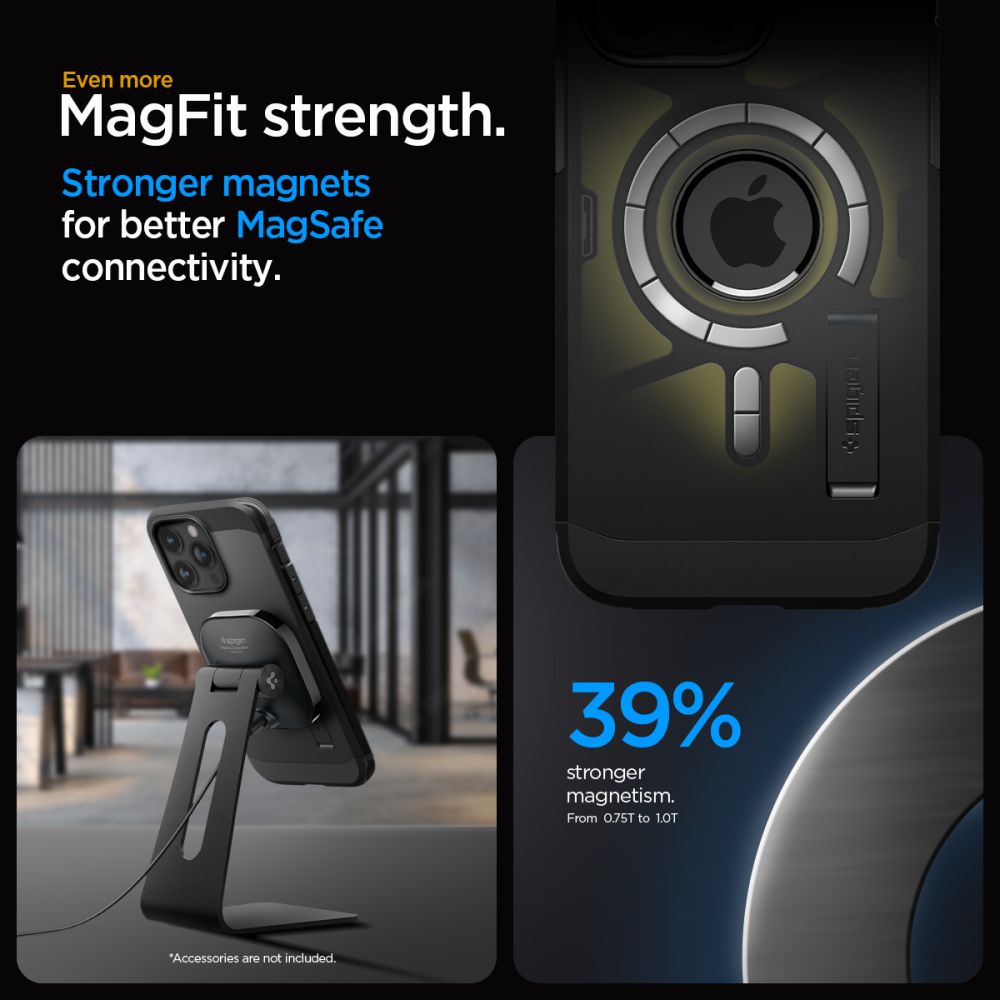 ETUI SPIGEN TOUGH ARMOR MAG MAGSAFE IPHONE 15 PRO CZARNE