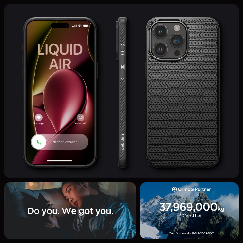 ETUI SPIGEN LIQUID AIR IPHONE 15 PRO MAX MATTE BLACK CZARNE