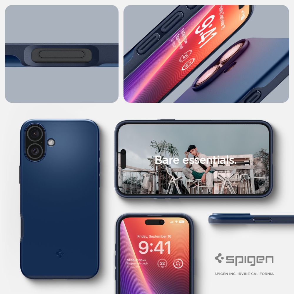 ETUI SPIGEN THIN FIT MAG MAGSAFE IPHONE 16 NAVY BLUE NIEBIESKIE