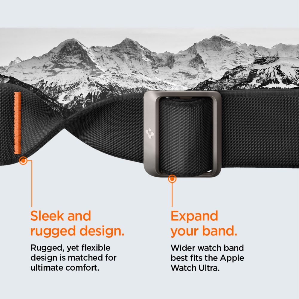 PASEK SPIGEN LITE FIT ”PRO” APPLE WATCH ULTRA 1 / 2 (49 MM) MATTE BLACK CZARNY