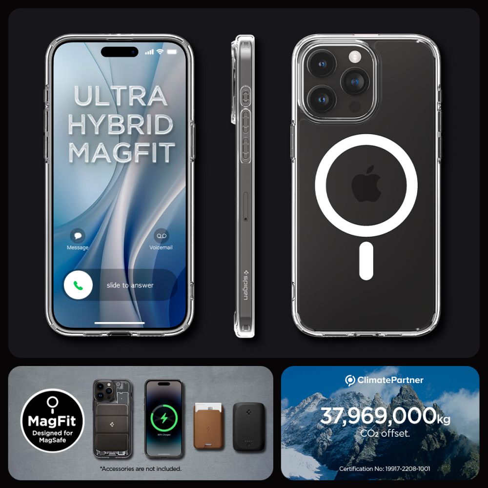 ETUI SPIGEN ULTRA HYBRID MAG MAGSAFE IPHONE 15 PRO MAX BIAŁE