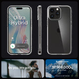 ETUI SPIGEN ULTRA HYBRID IPHONE 15 PRO MAX CRYSTAL CLEAR TRANSPARETNE