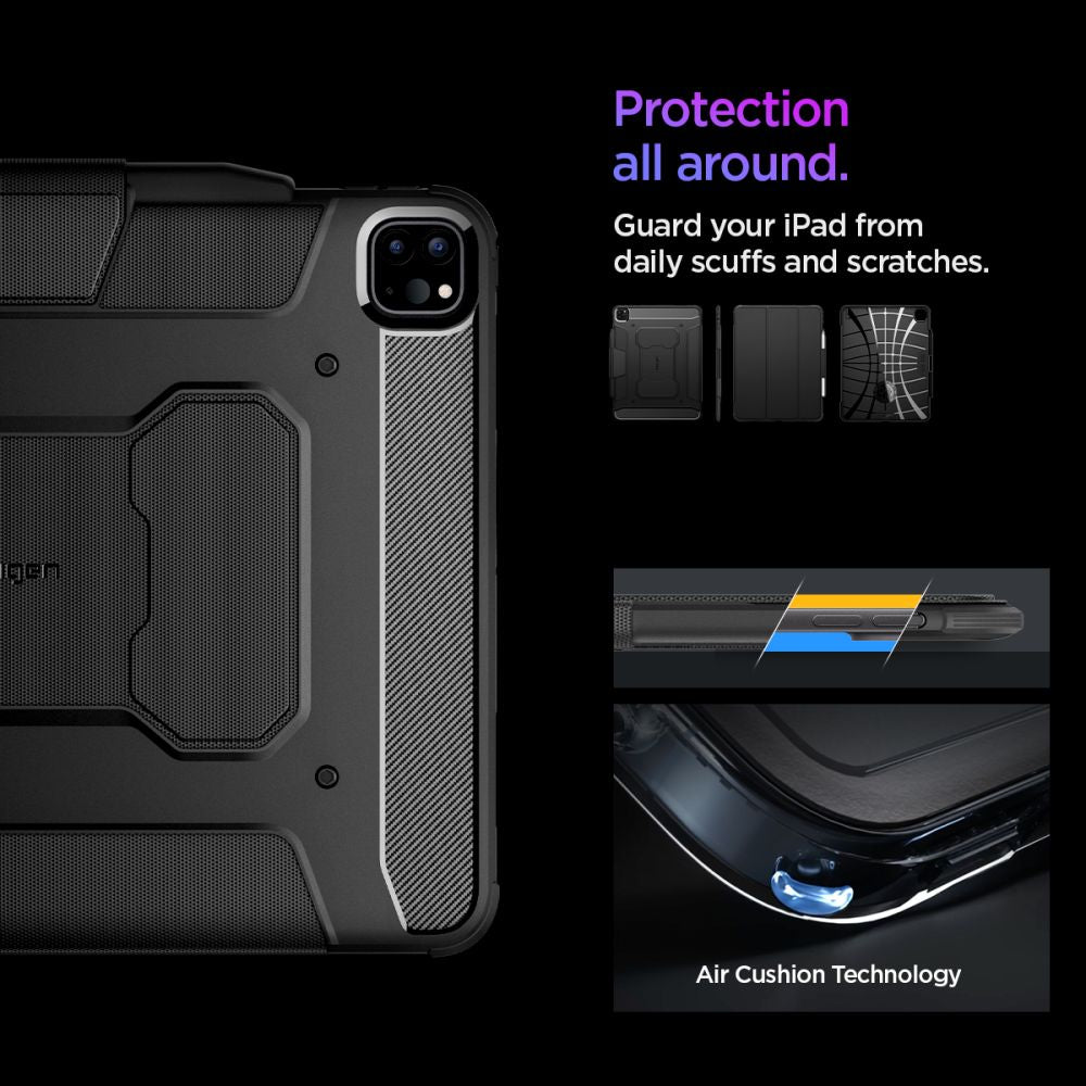 ETUI SPIGEN RUGGED ARMOR ”PRO” IPAD PRO 13” 7 / 2024 CZARNE