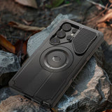ETUI TECH-PROTECT KEVLAR MAGSAFE+ SAMSUNG GALAXY S25 ULTRA CZARNE
