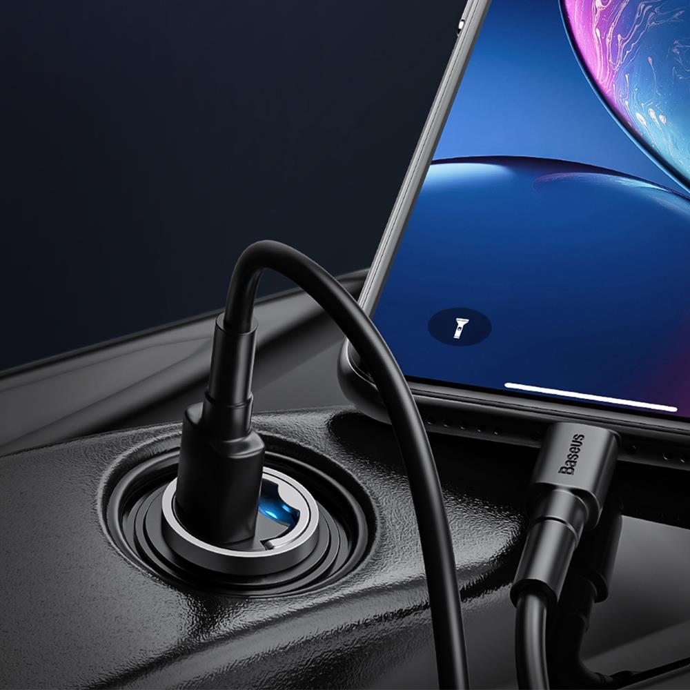 BASEUS ŁADOWARKA SAMOCHODOWA TINY STAR MINI QC 3.0 30W 1X USB SZARA