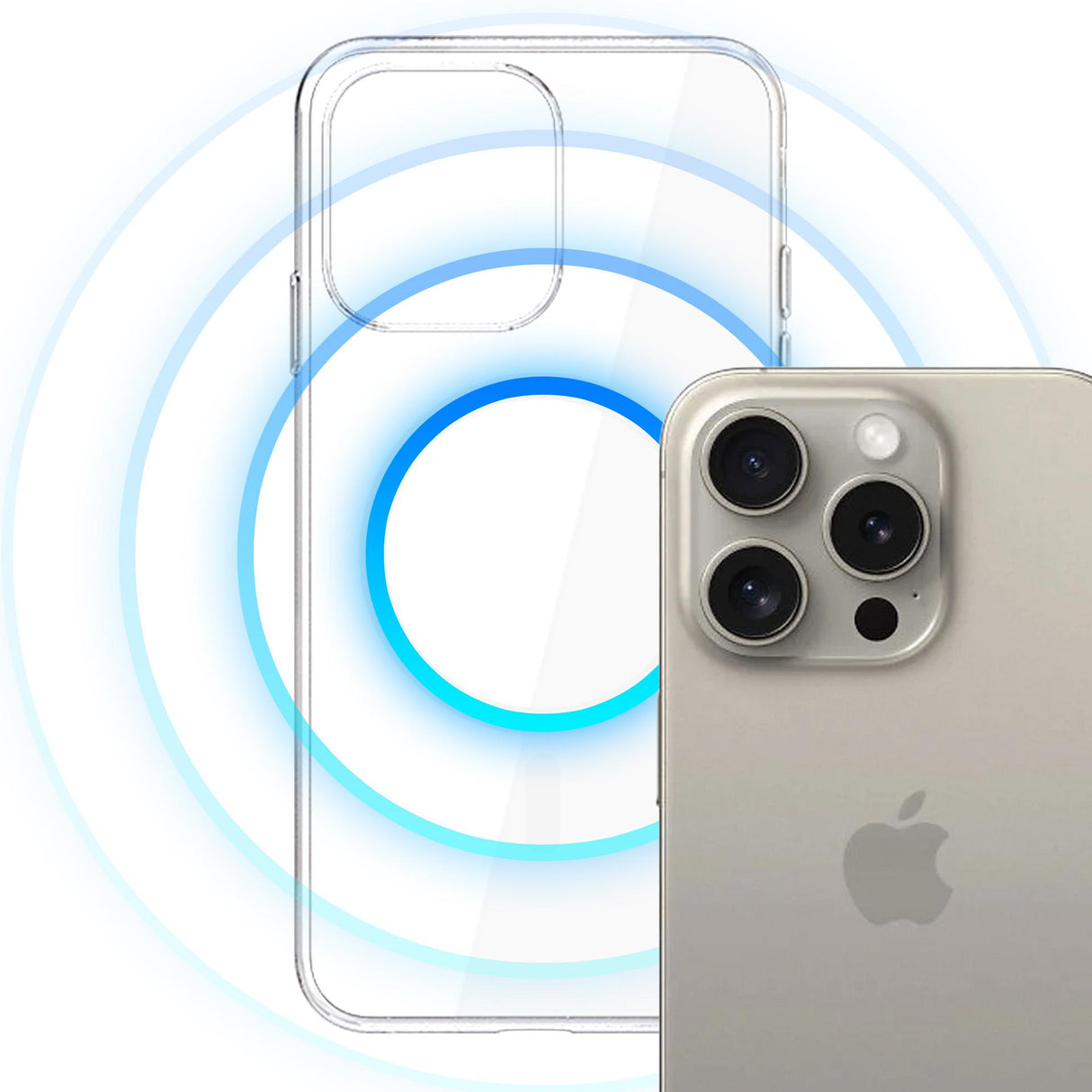 ETUI APPLE IPHONE 15 PRO - 3MK CLEAR MAGCASE