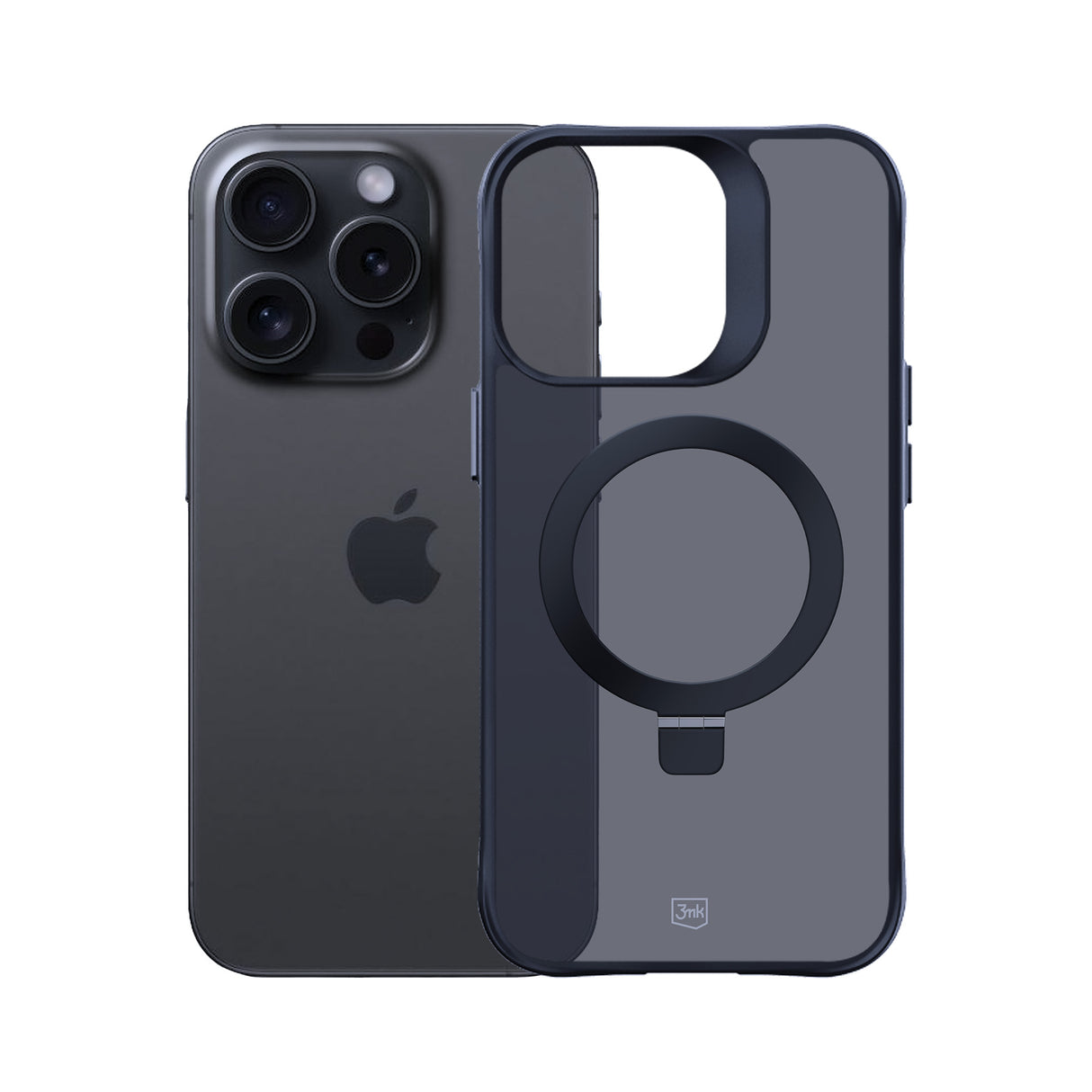 ETUI APPLE IPHONE 16 PRO - 3MK SMOKE CASE MAG&STAND