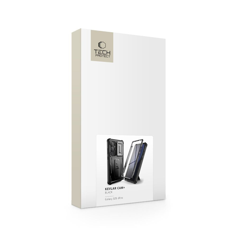 ETUI TECH-PROTECT KEVLAR CAM+ SAMSUNG GALAXY S25 ULTRA CZARNE