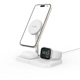 ŁADOWARKA INDUKCYJNA 3W1 TECH-PROTECT QI15W-A22 MAGNETIC MAGSAFE WIRELESS CHARGER BIAŁA