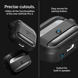 ETUI NA SŁUCHAWKI SPIGEN RUGGED ARMOR APPLE AIRPODS PRO 1 / 2 CZARNE