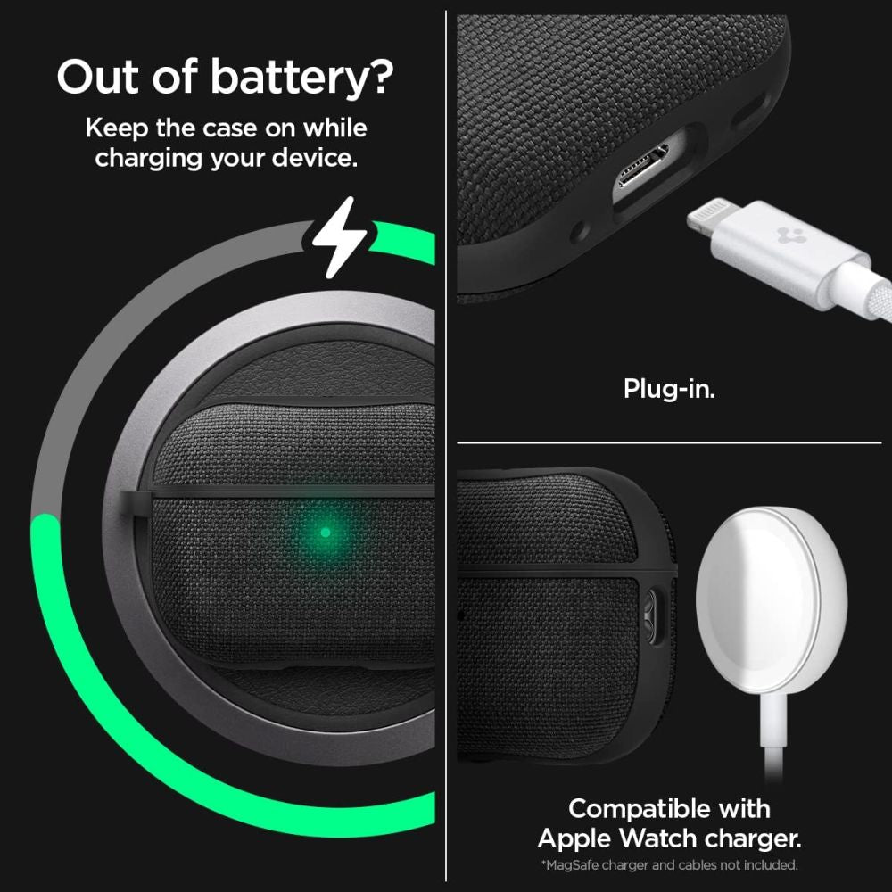 ETUI NA SŁUCHAWKI SPIGEN URBAN FIT APPLE AIRPODS PRO 1 / 2 CZARNE