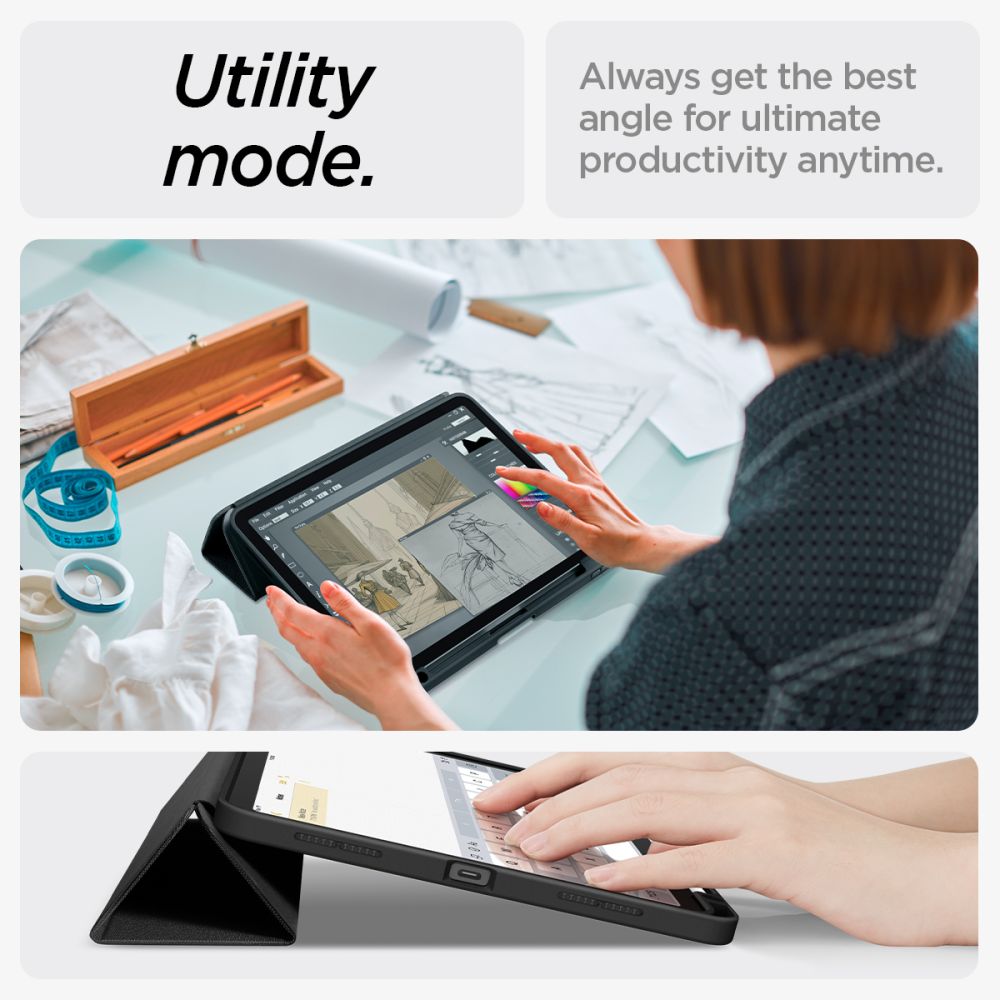 ETUI SPIGEN URBAN FIT IPAD AIR 10.9” 4 / 5 / 2020-2022 / 11” 6 / 7 / 2024-2025 CZARNE