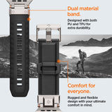 PASEK SPIGEN DURAPRO ARMOR PU APPLE WATCH 6 / 7 / 8 / 9 / 10 / SE / ULTRA 1 / 2 (44 / 45 / 46 / 49 MM) BLACK CZARNY