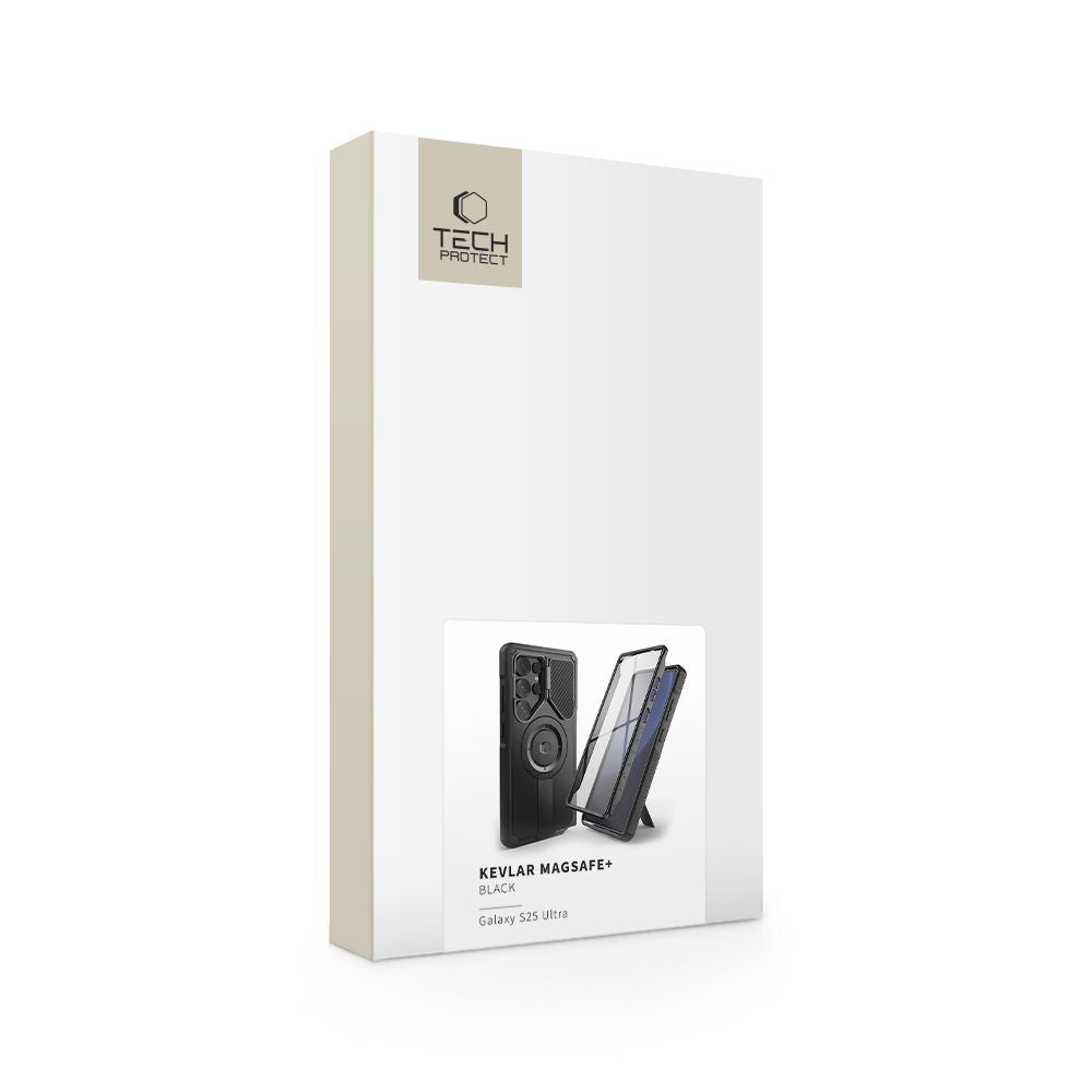 ETUI TECH-PROTECT KEVLAR MAGSAFE+ SAMSUNG GALAXY S25 ULTRA CZARNE