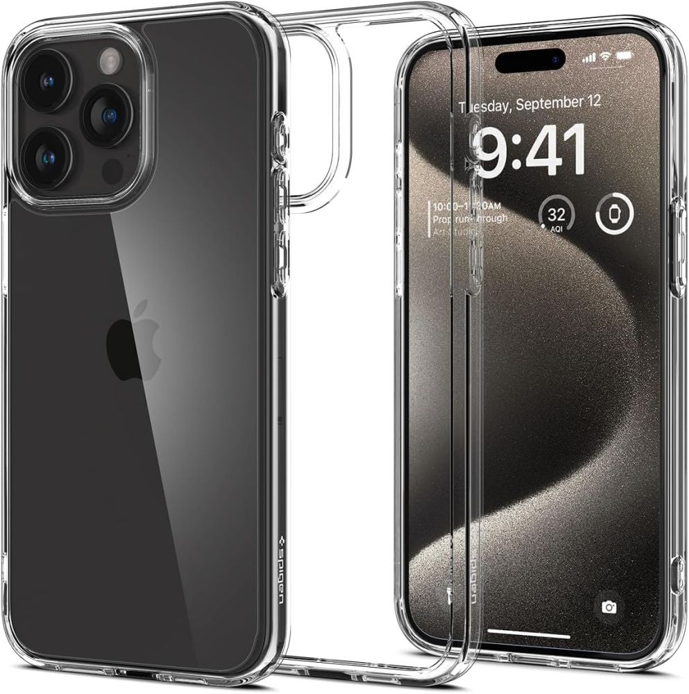 ETUI SPIGEN ULTRA HYBRID IPHONE 15 PRO MAX CRYSTAL CLEAR TRANSPARETNE