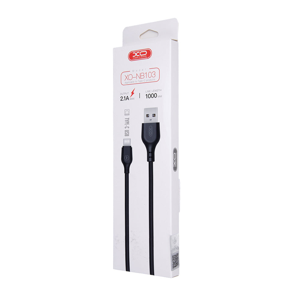 XO KABEL NB103 USB - USB-C 1,0 M 2,1A CZARNY