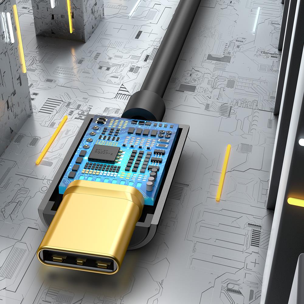 BASEUS ADAPTER L54 USB-C DO JACK 3,5 MM CZARNY