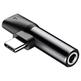 BASEUS ADAPTER L41 USB-C DO USB-C - JACK 3,5 MM CZARNY