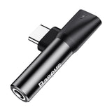 BASEUS ADAPTER L41 USB-C DO USB-C - JACK 3,5 MM CZARNY