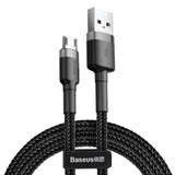 BASEUS KABEL CAFULE USB - MICRO USB 0,5 M 2,4A SZARO-CZARNY