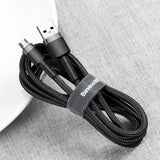 BASEUS KABEL CAFULE USB - MICRO USB 0,5 M 2,4A SZARO-CZARNY