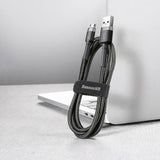 BASEUS KABEL CAFULE USB - MICRO USB 2,0 M 1,5A SZARO-CZARNY