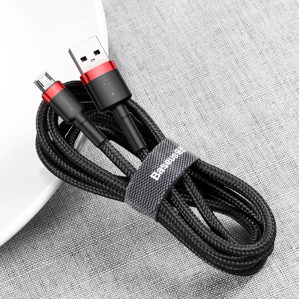 BASEUS KABEL CAFULE USB - MICRO USB 3,0 M 1,5A CZERWONO-CZARNY