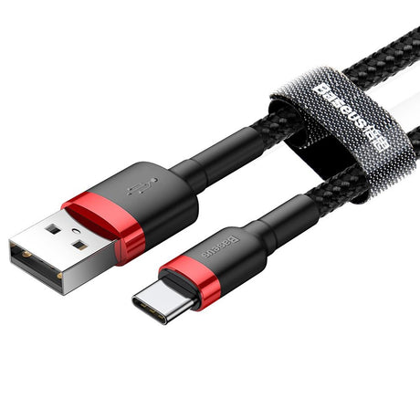 BASEUS KABEL CAFULE USB - USB-C 3,0 M 2A CZERWONO-CZARNY