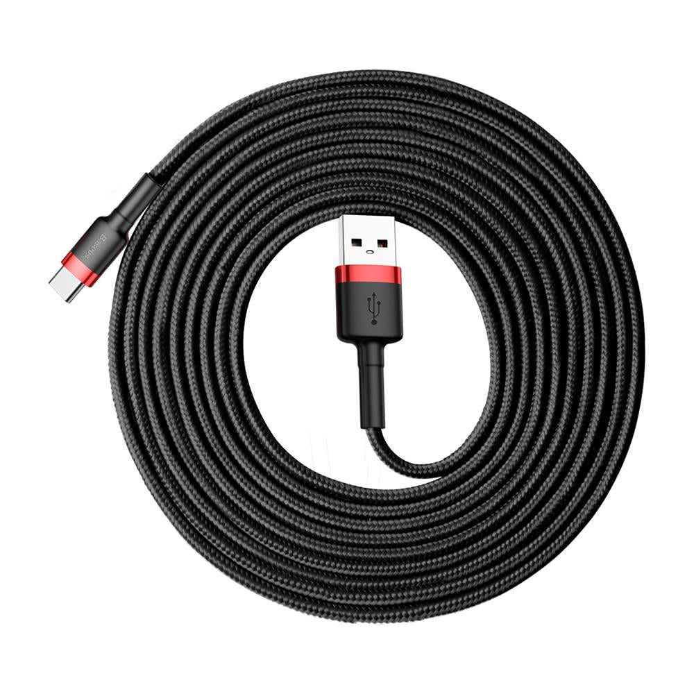 BASEUS KABEL CAFULE USB - USB-C 3,0 M 2A CZERWONO-CZARNY